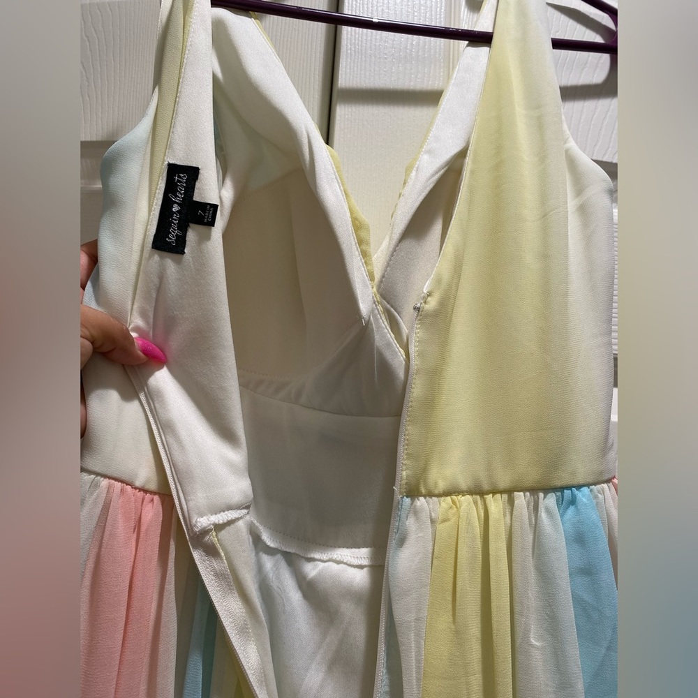 Long maxi spring colors dress. Maternity perfect or Gender reveal. - Picture 4 of 9